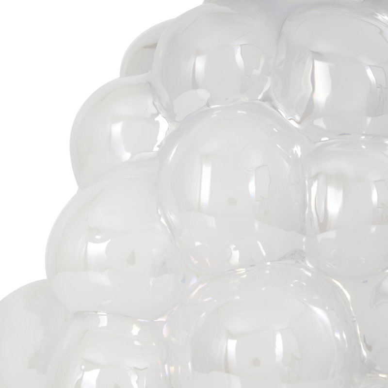 Haxby 12.1'' Handmade Glass Table Vase, White