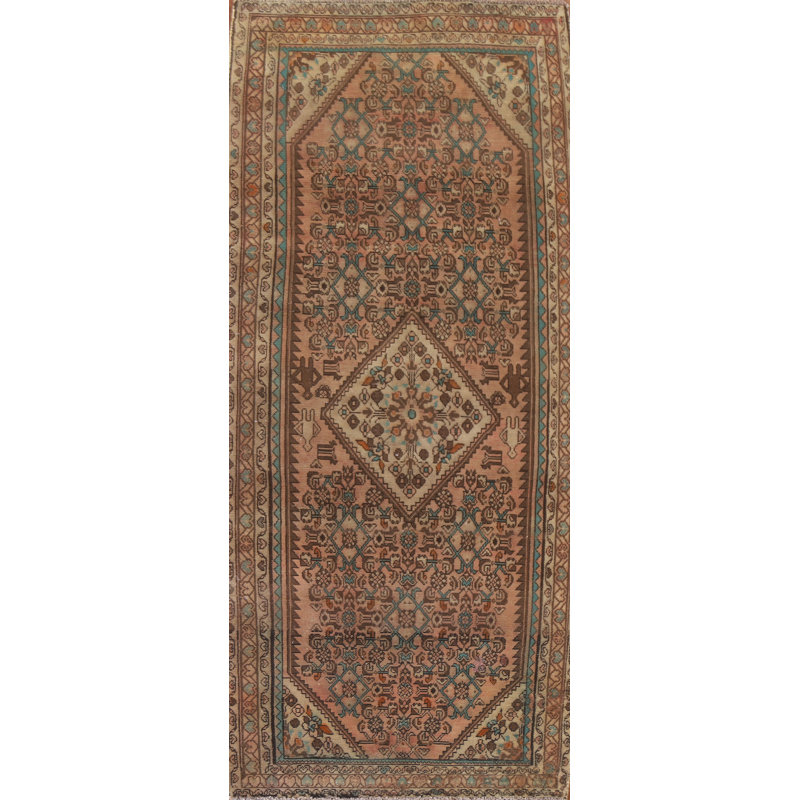 Tapis de couloir géométrique traditionnel 4 x 10