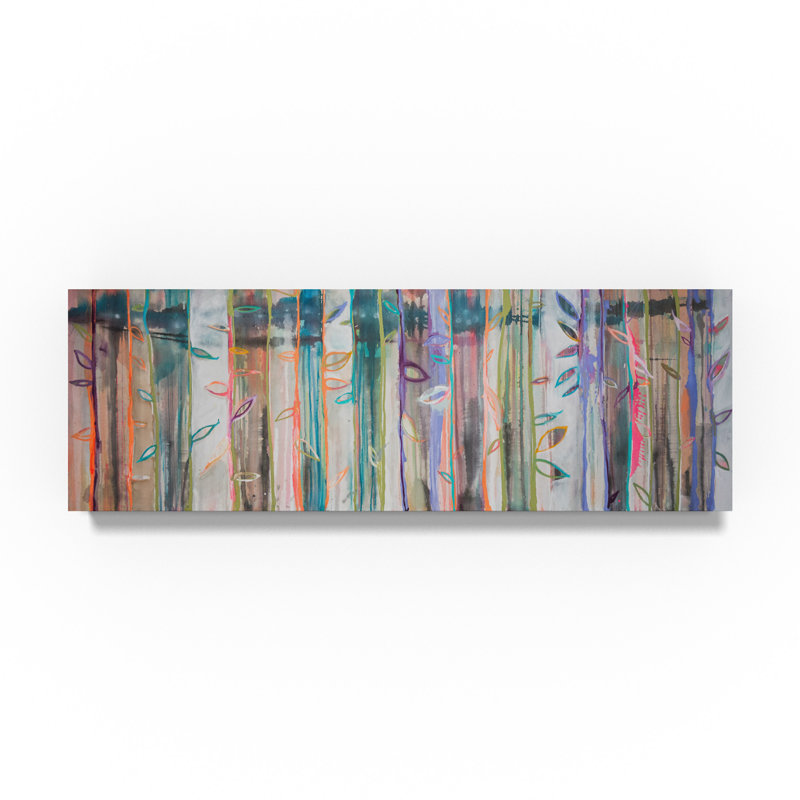 Colorful Abstract Bamboo Canvas Art in Multicolor