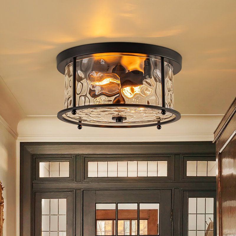 Plafonnier cylindrique encastré 2 lumières
