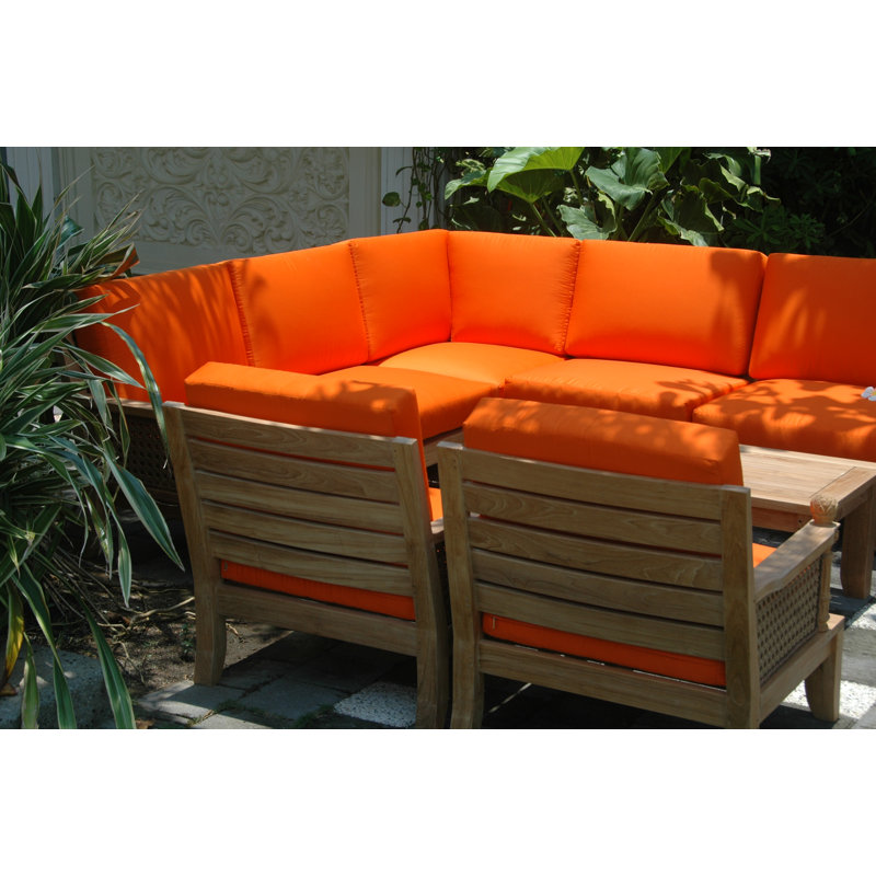 Anderson Teak Luxe 8-Piece Modular Set with Sunbrella Cushions