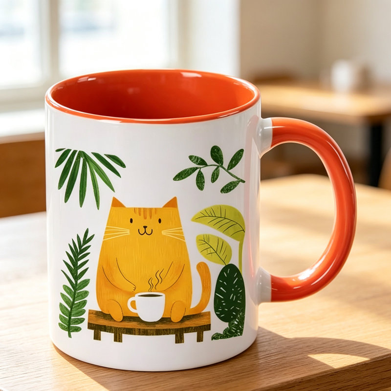 Ceramic Coffee Mug, Orange