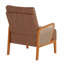 Chaise d'appoint rembourrée avec accoudoirs en rotin et pieds en bois massif-3420963
