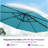 132'' Cantilever Blue Umbrella without Base-86854398