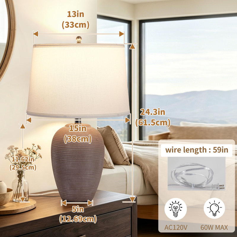 Ceramic Bedside, Gris brun
