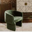 Fauteuil demi-tonneau en velours 27,5 po Atkins-388200111