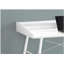 Bureau d'ordinateur, bureau personnel, ordinateur portable, tablettes de rangement, l 48 po, travail, stratifié blanc, métal blanc, contemporain, moderne-1813566042