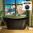 Vital 59" x 28.75" Freestanding Soaking Acrylic Double Slipper Bathtub, Non-Slip Bottom Design-1054652902-942747296