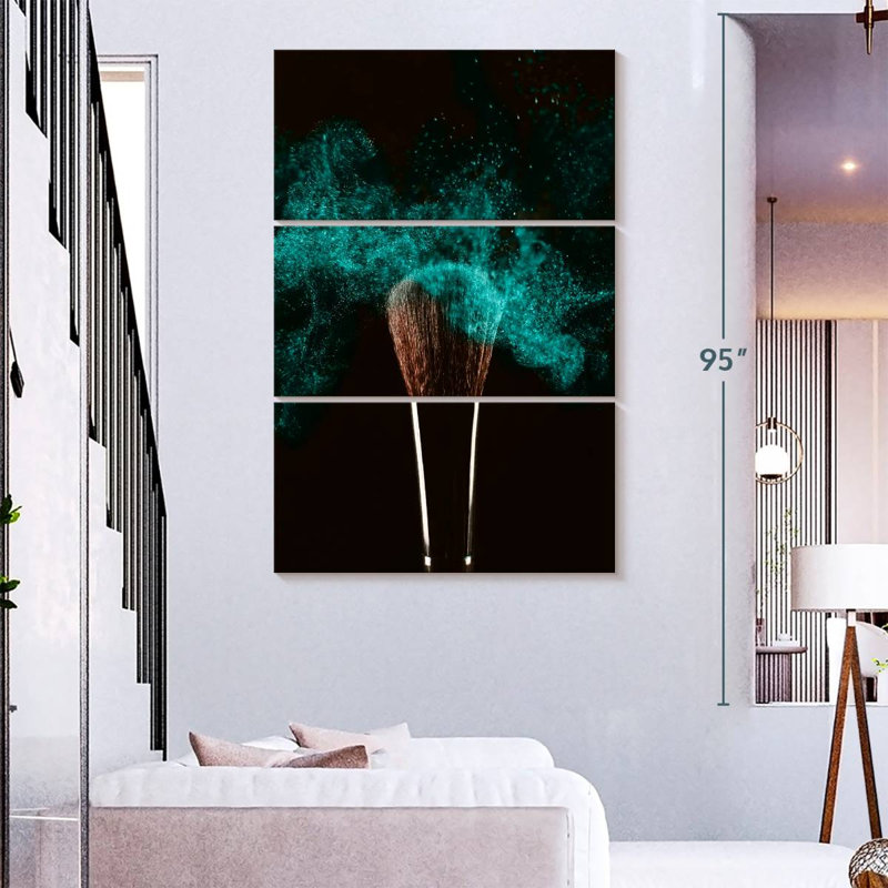 Poudre de maquillage turquoise Shuttleworth, H 74 po x l 48 po