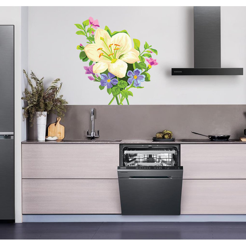 Autocollant Lily, autocollant Lily, H 33 po x l 33 po