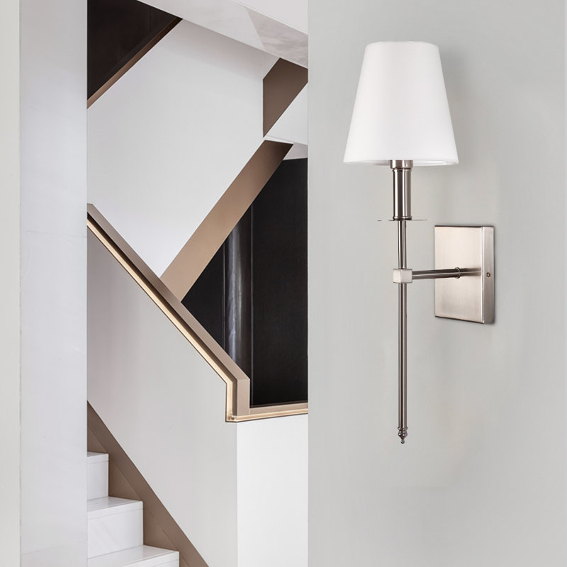 1 - Light Dimmable Wallchiere, Brushed Nickel