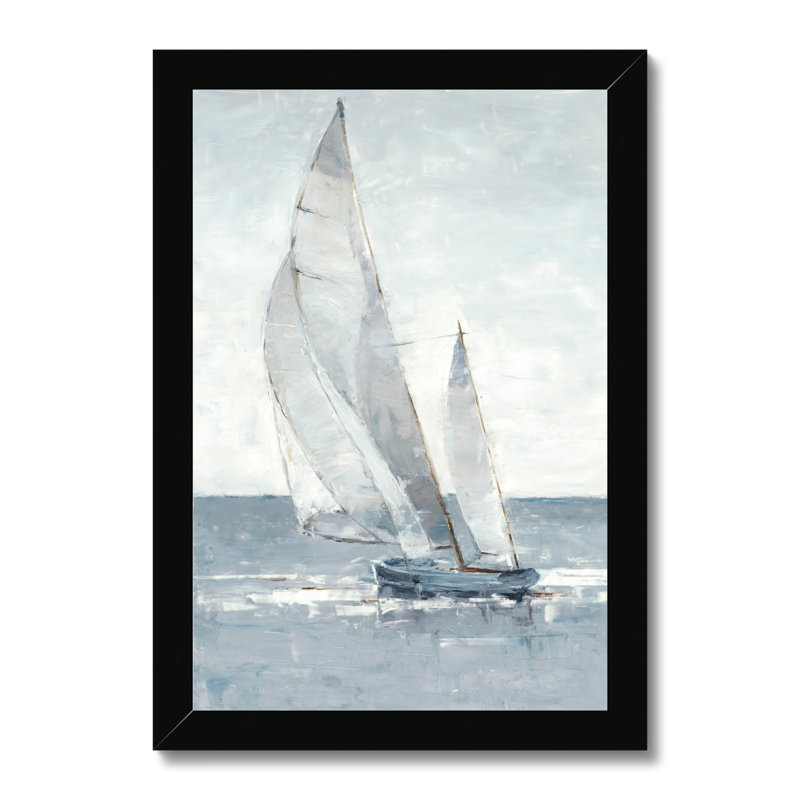 Gray Seas I by Ethan Harper - Painting, Black Framed Paper Print, 34cm H x 24cm W