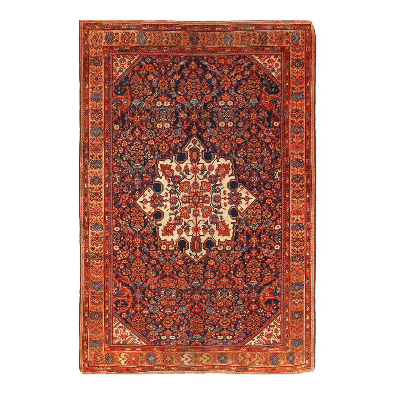 Isabelline Navy Antique Silkroad Malayer Rugs - 4'4'' X 6'6''