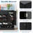 Sleek and Modern Shoe Cabinet with Adjustable Shelves, Minimalist Shoe Storage Organizer with Sturdy Top Surface, Space-saving Design Side Board for Various Sizes of Items, Black-1167540248
