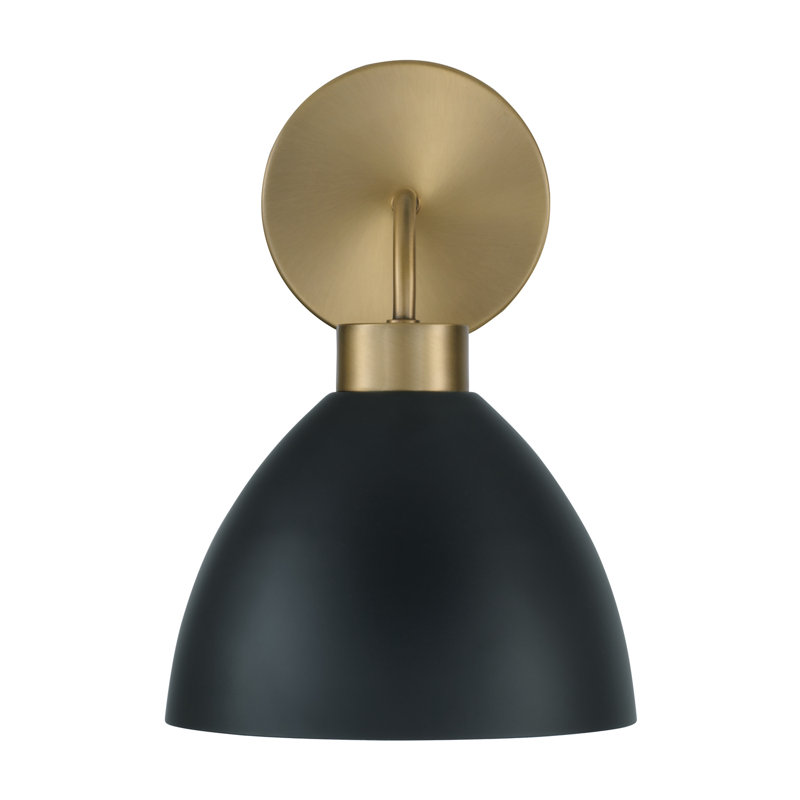 Applique murale 1 lumière l 7,50 po x H 11 po, Noir