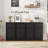 Sideboard Buffet Cabinet with 4 Drawers, 62.4" Large Coffee Cabinet with Storage, Modern Storage Buffet Table for Kitchen Dining Room, Living Room (Pear Wood, 4 Doors & 4 Drawers)-2058019857