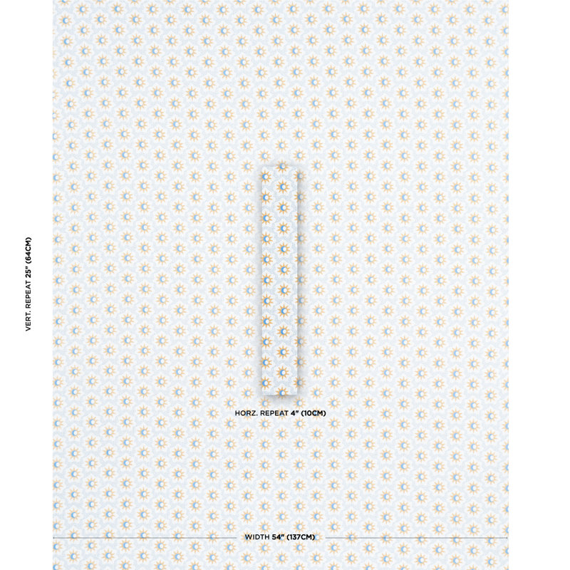 Lucie Fabric, Yellow/Sky