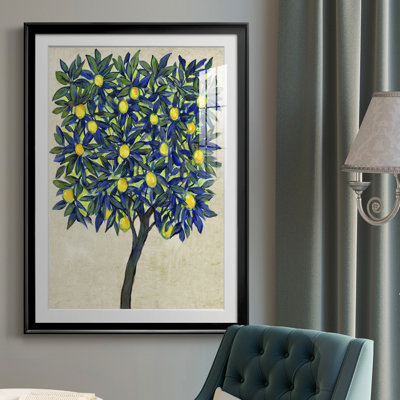 «Lemon Tree Composition II», reproduction encadrée de qualité supérieure - prête à être accrochée