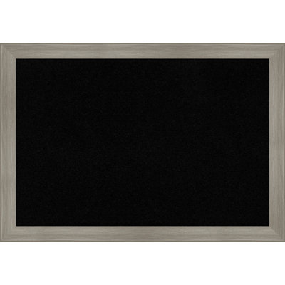 Grand Greywash Narrow Framed Corkboard, Black Cork Bulletin Board, Organization Board, Pin Board