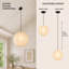 Lanternes en papier de 58 cm de large, luminaires suspendus artisanaux pour salon ou îlot de cuisine