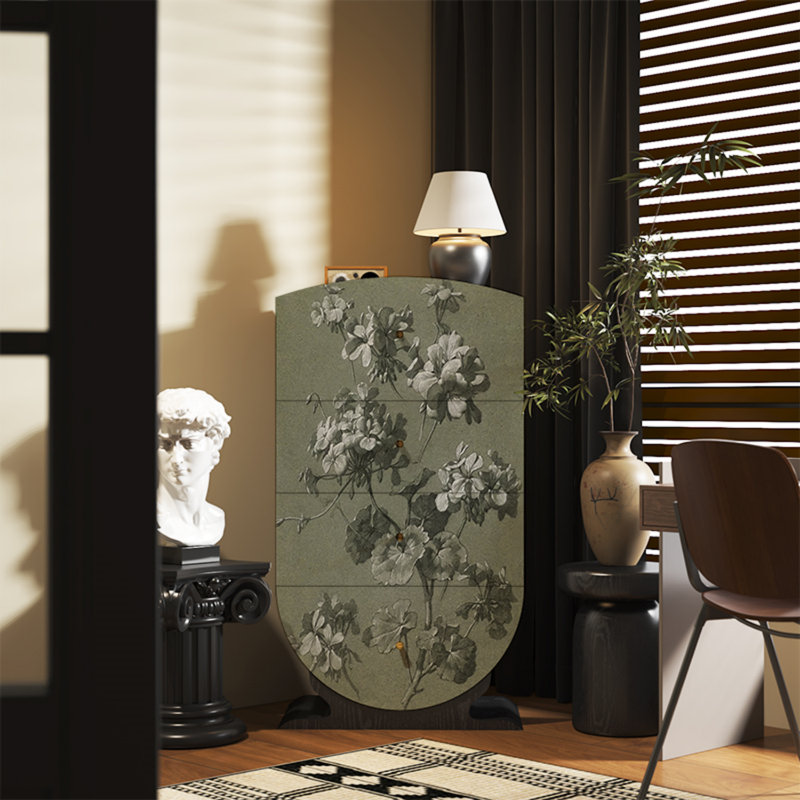 Commode d'appoint 4 tiroirs Modern, Noir, noir, noir, noir
