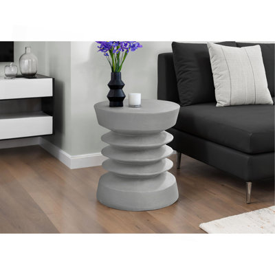 Table d'appoint, H 25 po, intérieur ou extérieur, table d'appoint, bout, chambre à coucher, salon, table de chevet, rond, contemporain, moderne