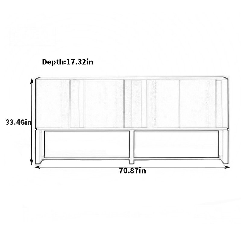 Buffet simple et pratique, Noyer