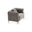 Canapé Chesterfield en velours avec coussins ronds-314597979