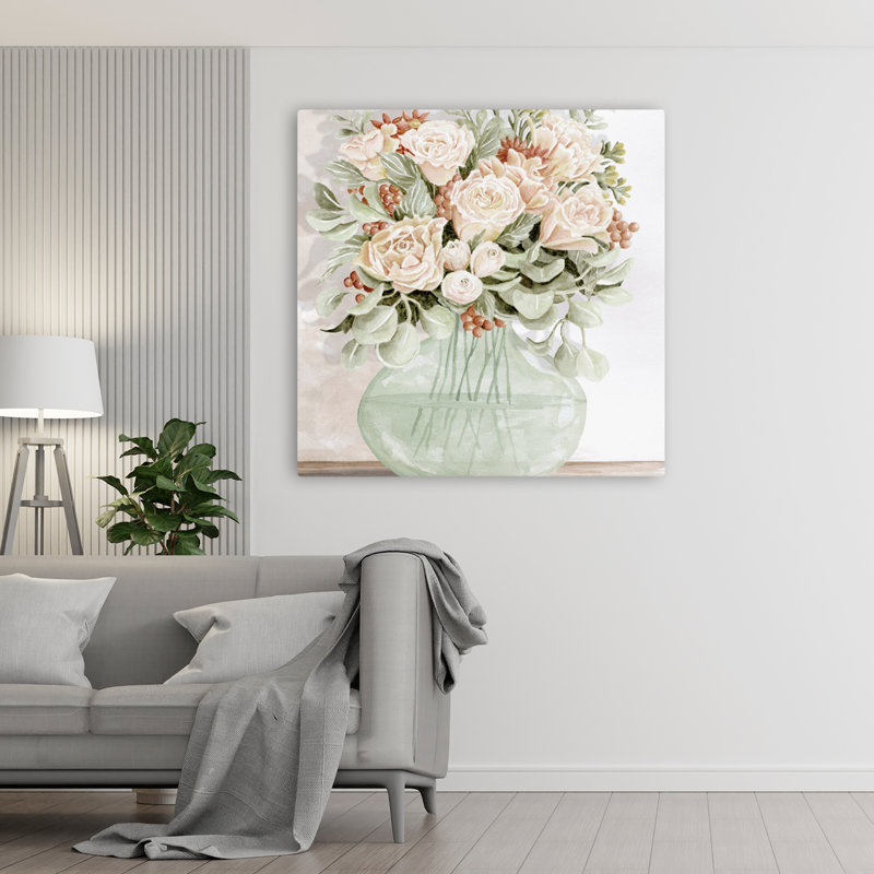 Art floral contemporain «Heaven Scent», H 48 po x l 48 po