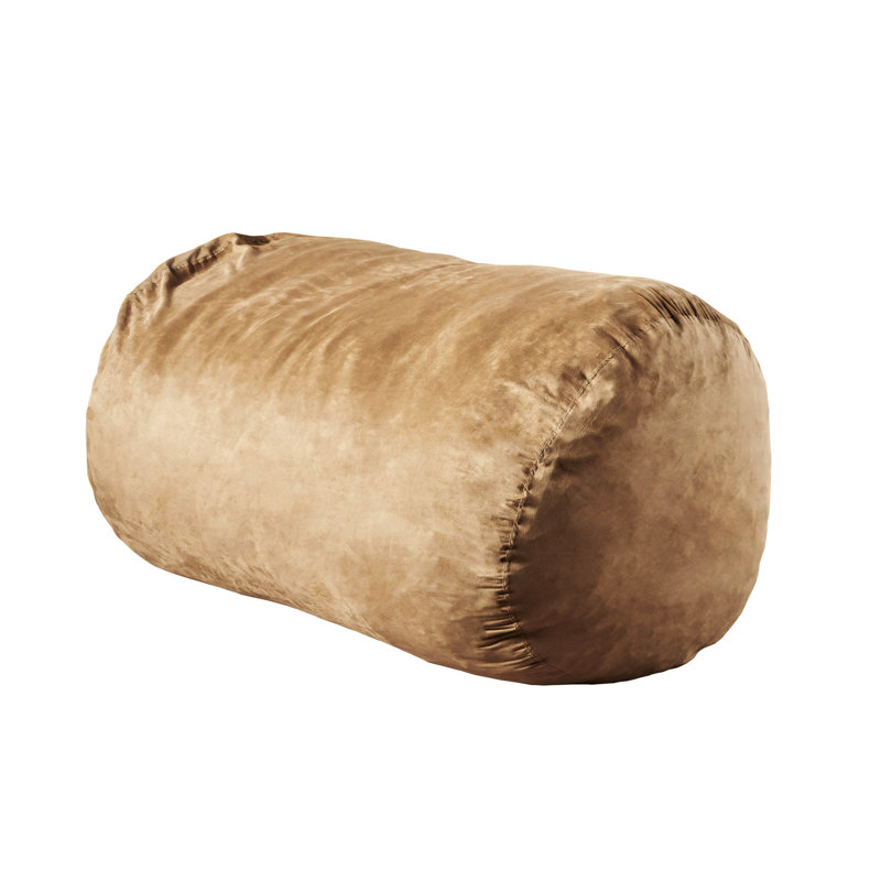 Marlin 6.5 Foot Suede Cylindrical Bean Bag, Tuscany Microfiber