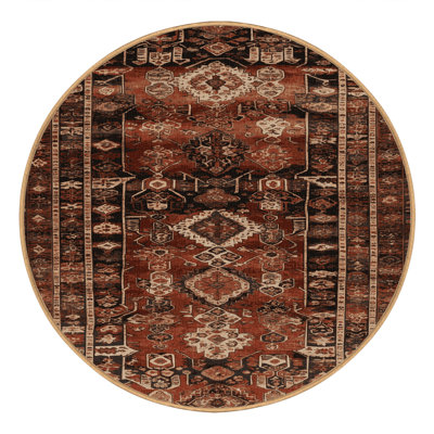 Tapis brun turc lavable à la machine