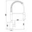 Robinet de cuisine polyvalent en laiton industriel