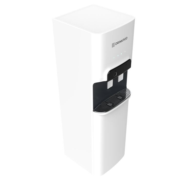 Refroidisseur d'eau électrique autoportant sans bouteille avec options de température chaude et froide, Blanc