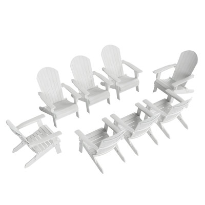 Chaise Adirondack pliante en plastique Arrlo