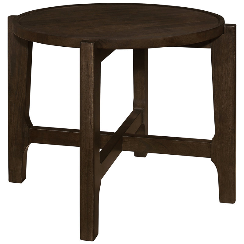 Table de bout ronde en bois massif
