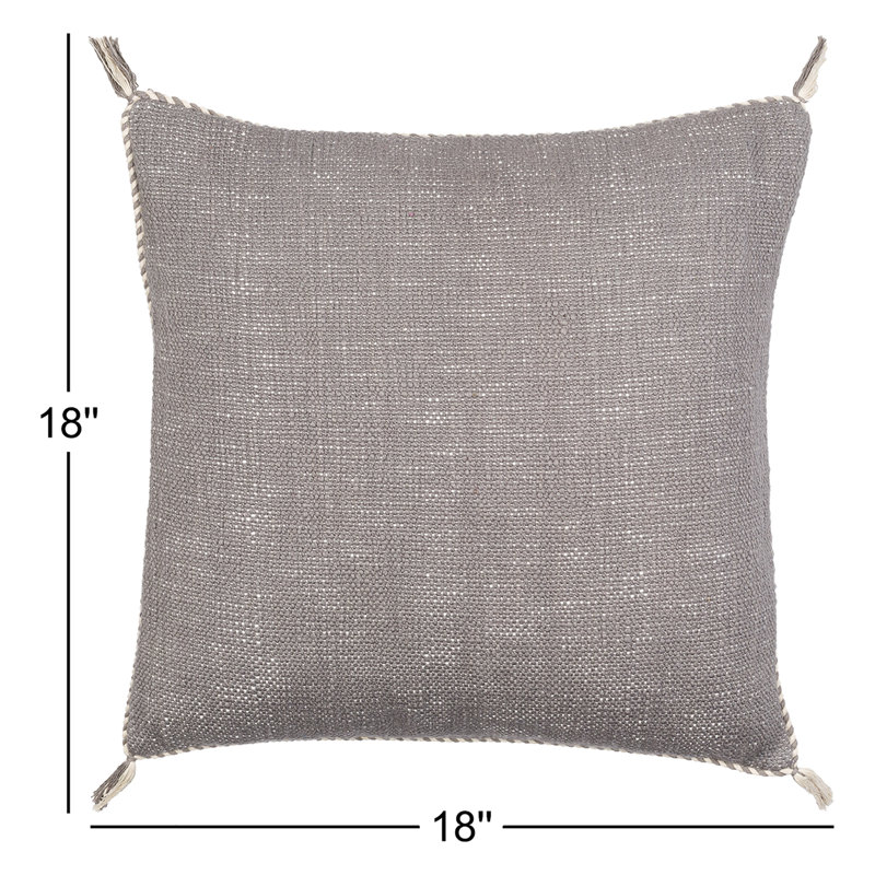 Housse de coussin Tenor, H 18 po x l 18 po, Crème / Noir
