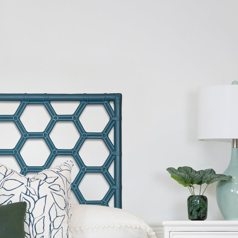 Honeycomb Open-Frame Headboard, Pacific Blue, King