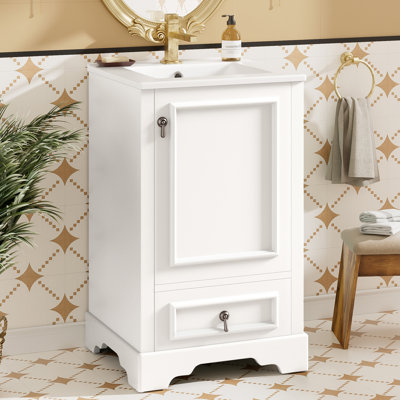 20‘’ Bathroom Vanity With Ceramic Top
