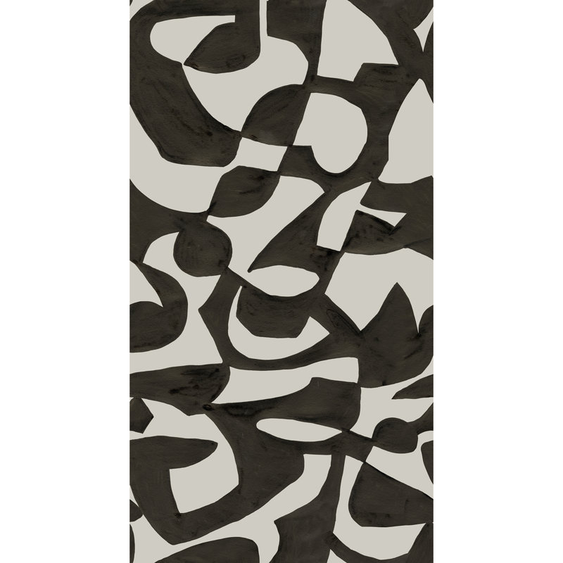 Susan Hable Abstract Wallpaper Double Roll, Black