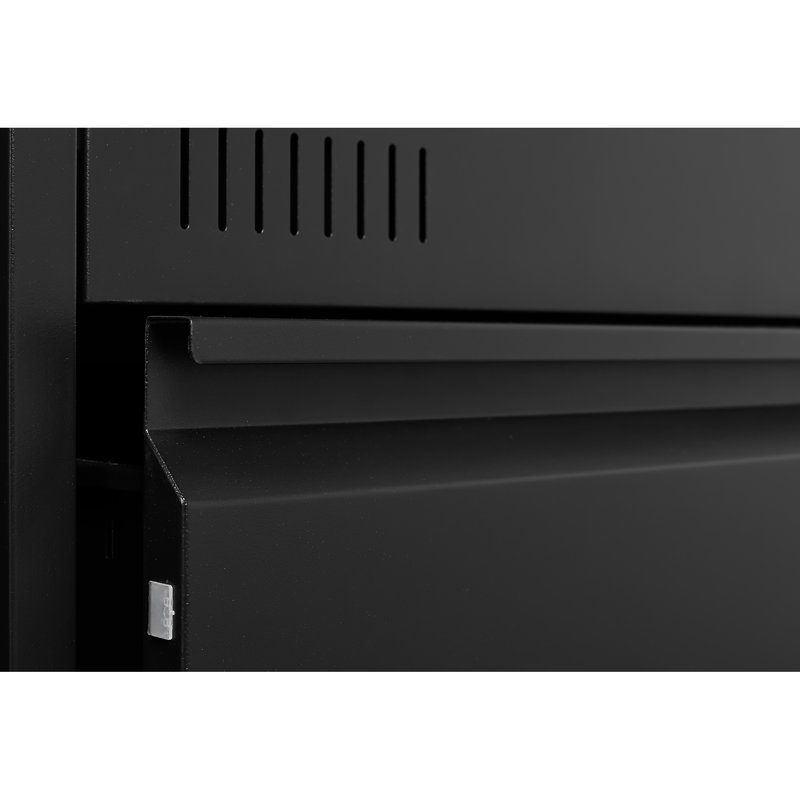 3 Filing Cabinet For Office, Black, Heavy-Duty & Locking 3 Drawer Metal Cabinet, Office Supplies Storage, Generous Space, Smooth Sliding Track, - Exterior, Black