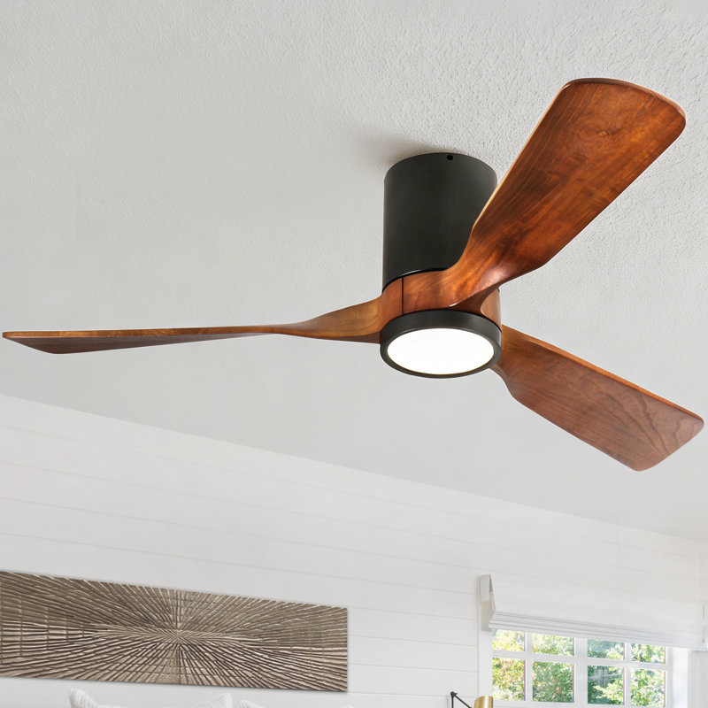 42 in. 3-Blade Indoor Flush Mount Ceiling Fan with APP Remote Control and Light, 3-Color Dimmable, Quiet DC Motor, 6 Speeds