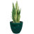 Caydin Round Ceramic Outdoor Planter - Dark Green - 14.5"-1388144722-1388144723