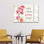 Ensemble de 3 panneaux d'art mural - "Home Love", art mural sur toile pour le salon, la chambre à coucher ou le bureau 