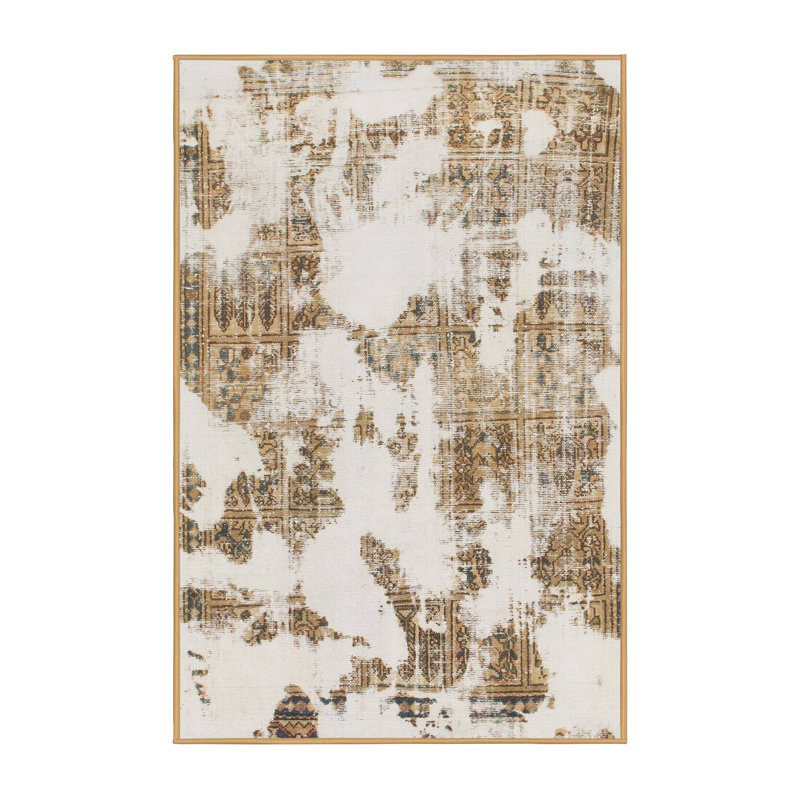 Stockett Abstract Indoor Rug, Rectangle 4' x 6'