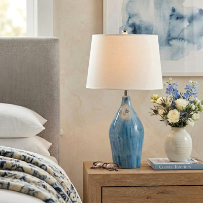 Lampe de table moderne 28 po pour chambre à coucher (ampoule incluse)