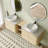 72'' Wall-Mounted Double Bathroom Vanity with Engineered Stone Top and Soft-Close Doors