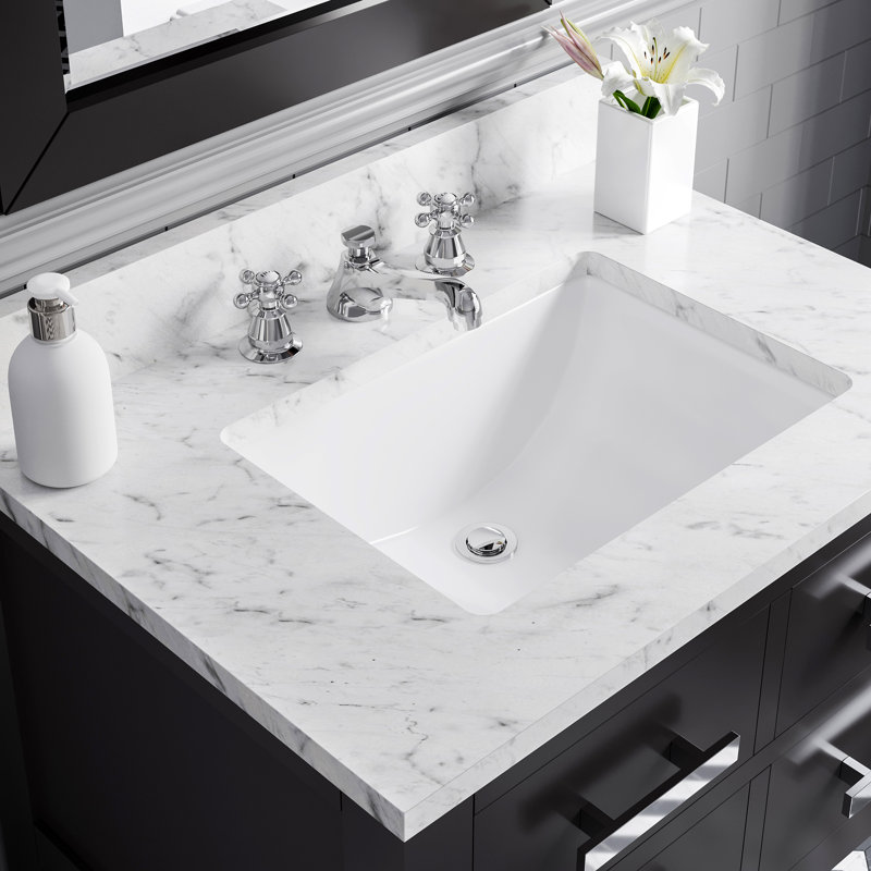 Madalyn 24" Single Sink Bathroom Vanity Set with Mirror, Espresso, Faucet Included