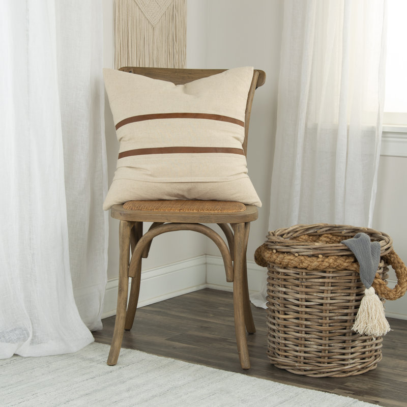 Housse de coussin en coton carrée/insert