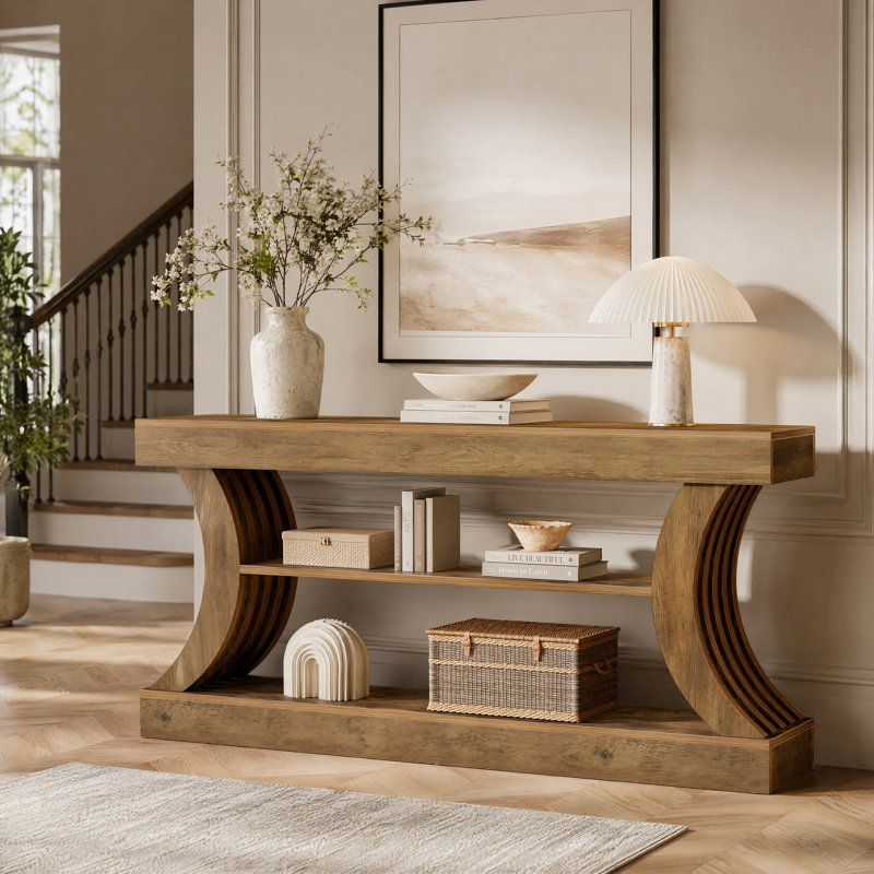 Console 70,9 "de long pour entrée, Brun, 70.9"