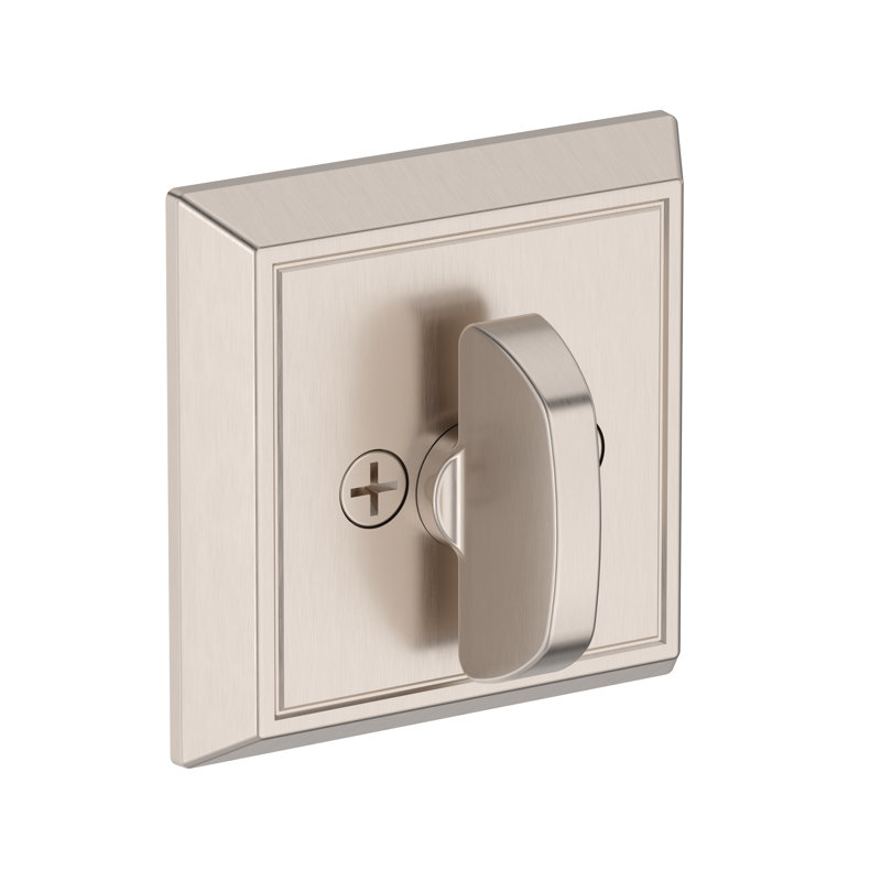 Chamfered Square Deadbolt Single Cylinder Deadbolt in Satin Nickel, Satin Nickel